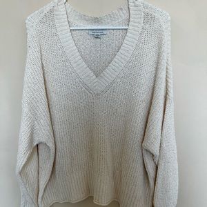 American Eagle white oversized sweater